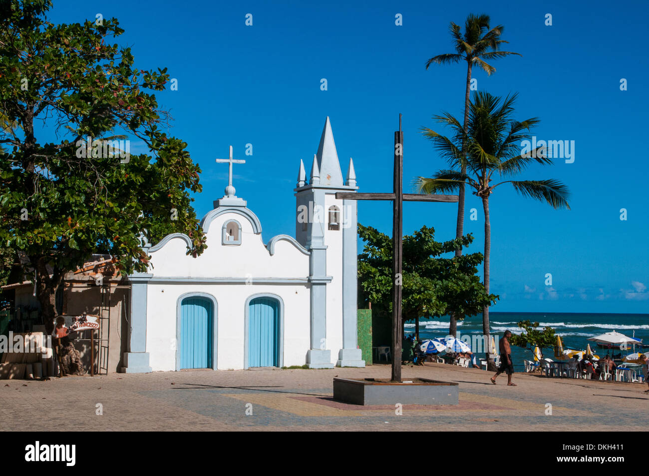 Nella piccola chiesa Praia do Forte, Bahia, Brasile, Sud America Foto Stock