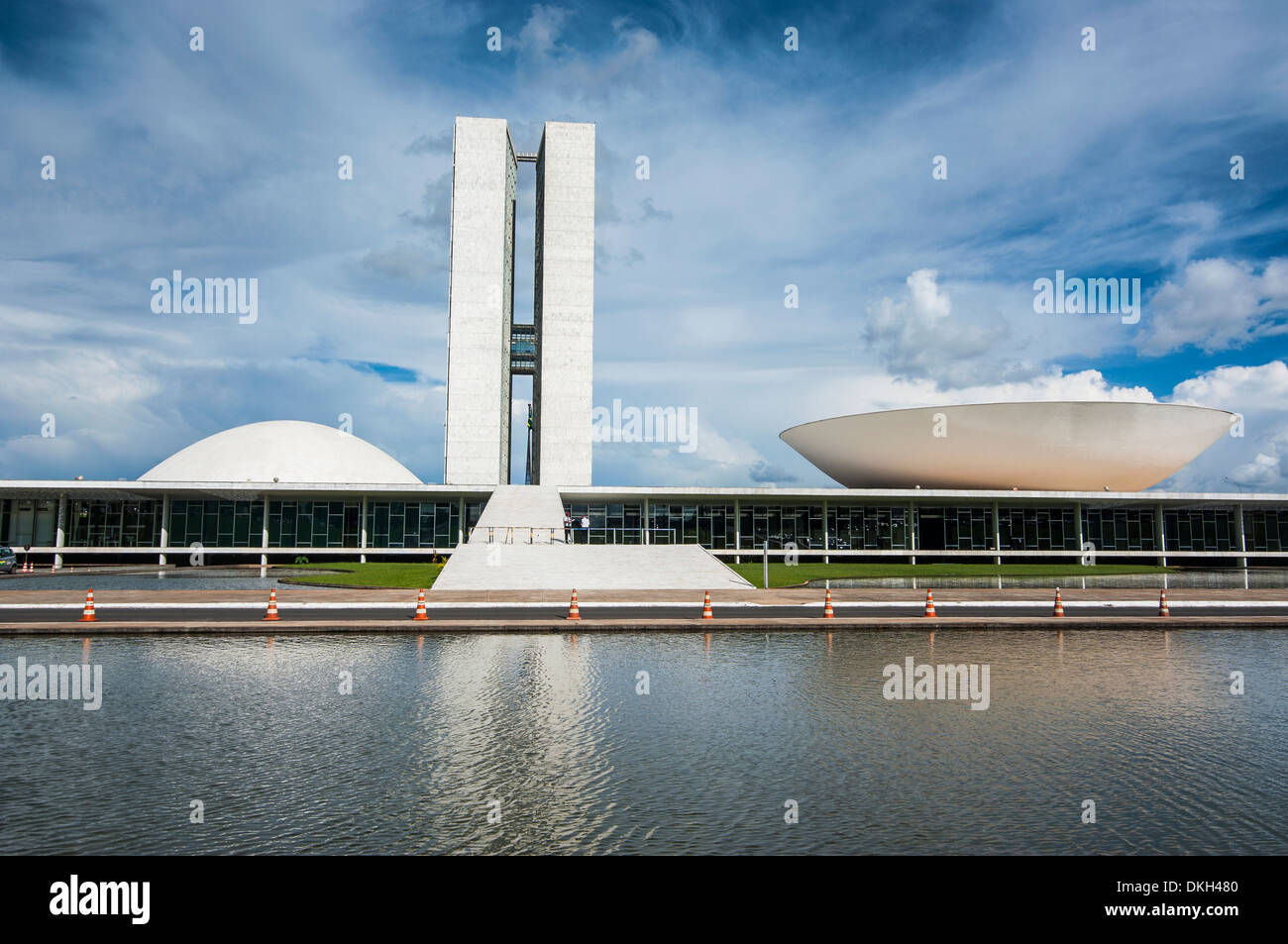 Il Congresso brasiliano, Brasilia, Sito Patrimonio Mondiale dell'UNESCO, Brasile, Sud America Foto Stock