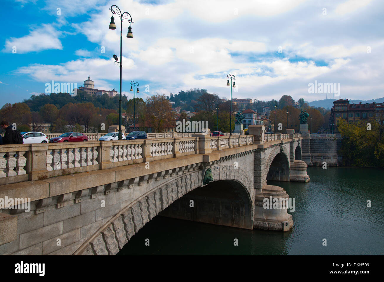 Il Ponte Umberto I bridge Torino Città Regione Piemonte nord Italia Europa Foto Stock