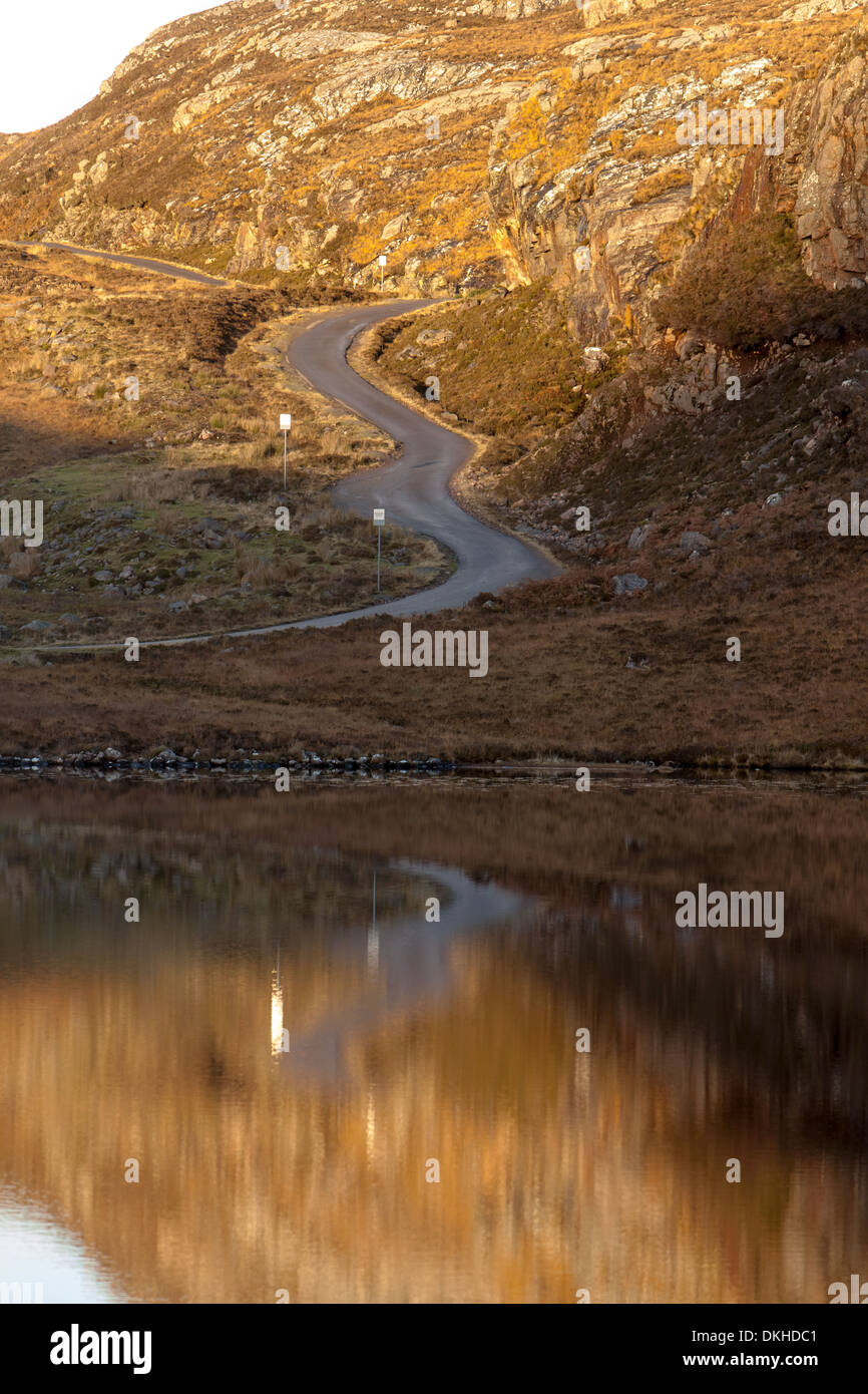 Loch na Creige, vicino Sheildaig, Wester Ross, Scozia Foto Stock