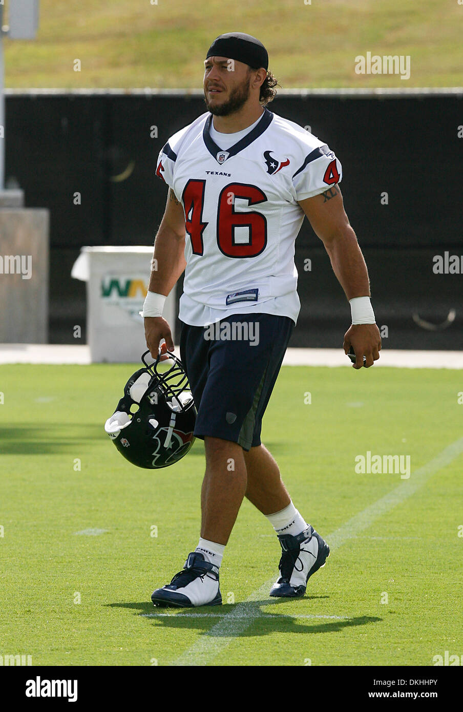 Giugno 15, 2009 - Houston, Texas, Stati Uniti - 15 Giugno 2009: Texans fullback torna Boomer Grigsby funziona con la Houston Texans durante il team di mini camp tenuto presso il Methodist Training Facility. (Credito Immagine: © Southcreek globale/ZUMApress.com) Foto Stock