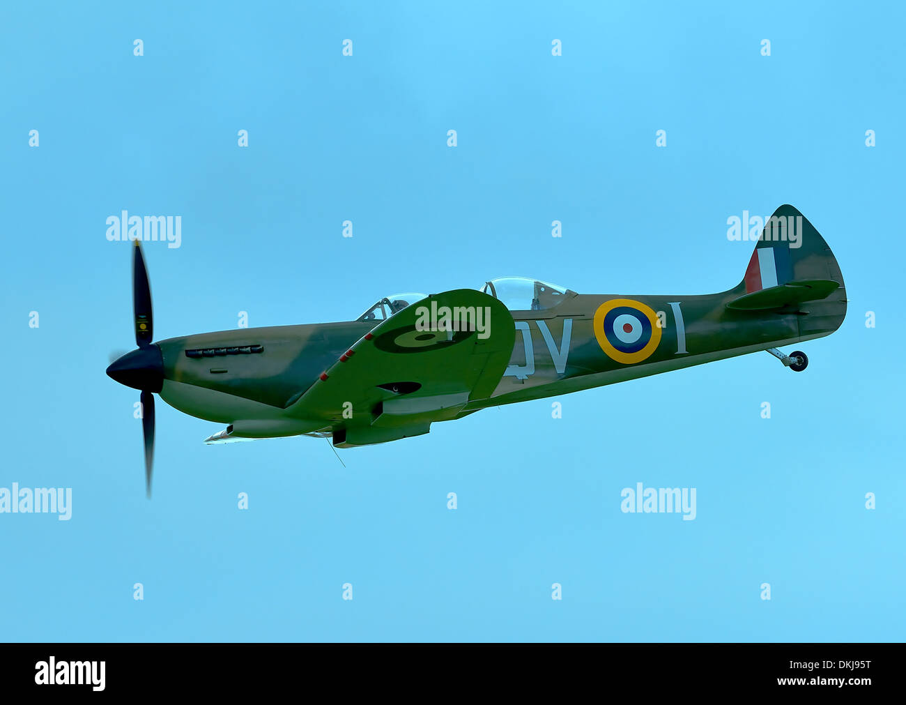WW2 RAF Supermarine Spitfire Mk IXT a Duxford Air show UK. Settembre 2013 Foto Stock