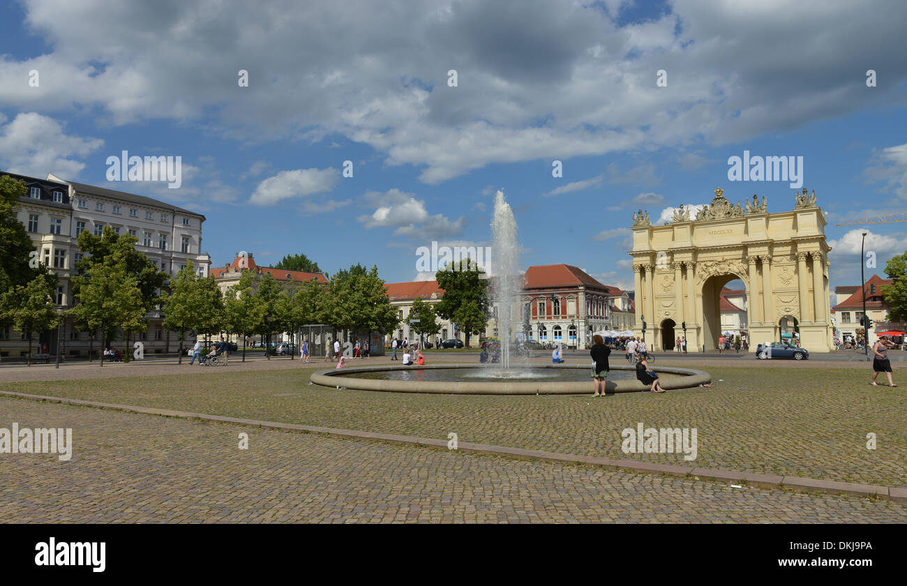 Luisenplatz, Brandenburger Tor, Potsdam, Brandeburgo, Deutschland Foto Stock