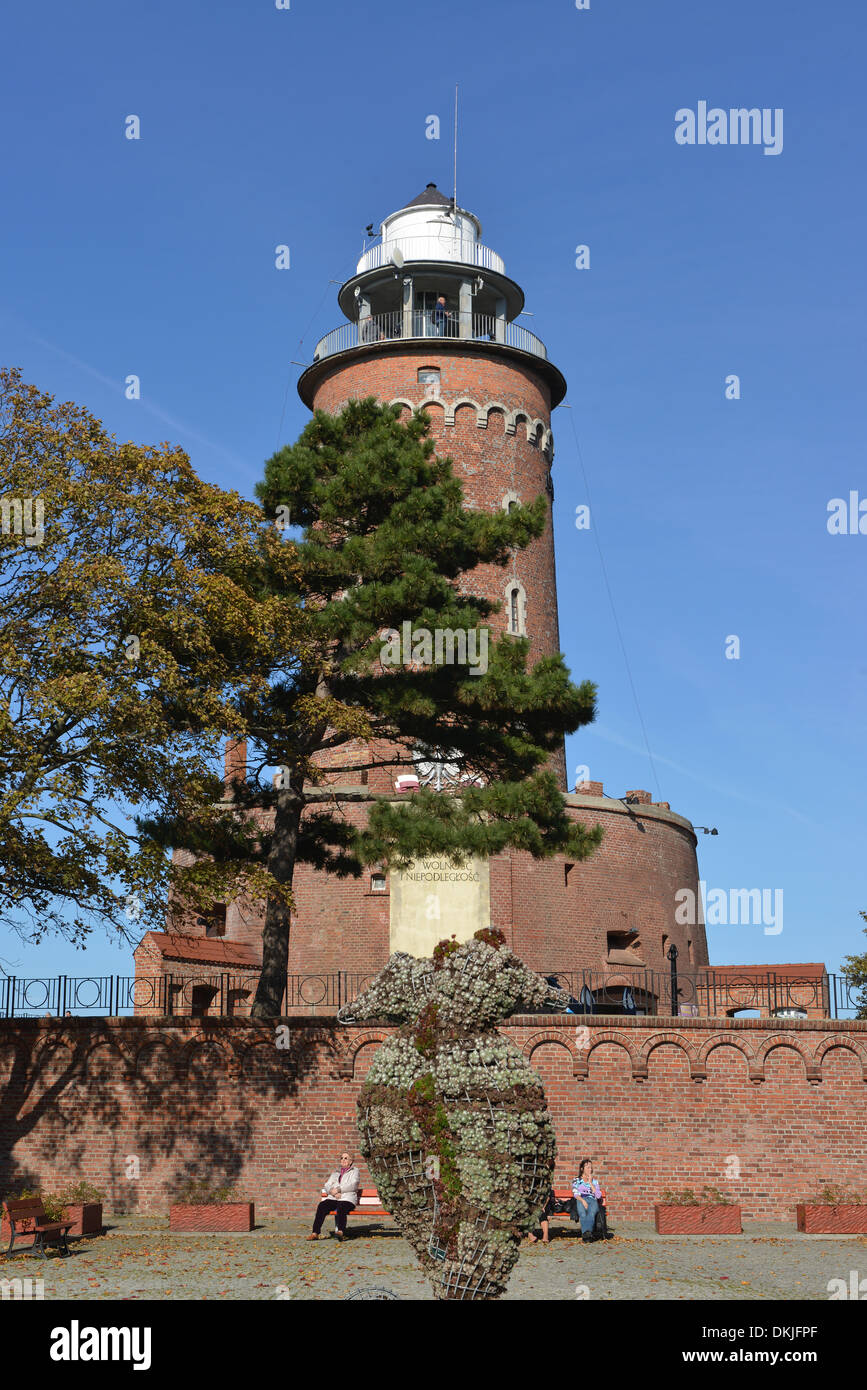 Leuchtturm, Hafen, Kolberg, Polen Foto Stock