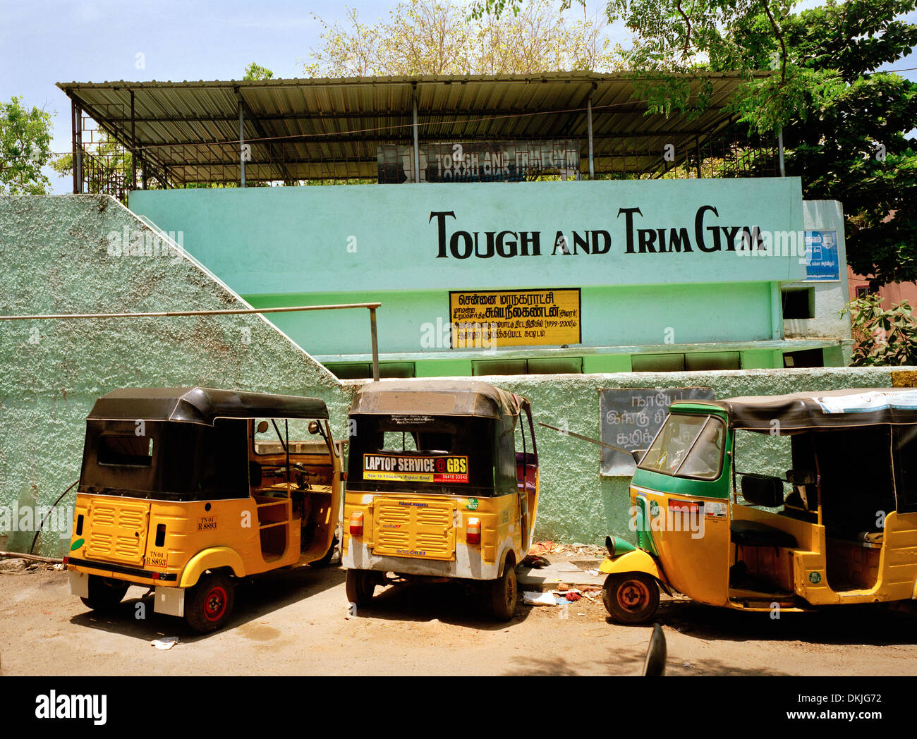 Fotografia documentaria - resistente rivestimento e palestra a Chennai Madras in Tamil Nadu in India Asia del Sud. Foto Stock