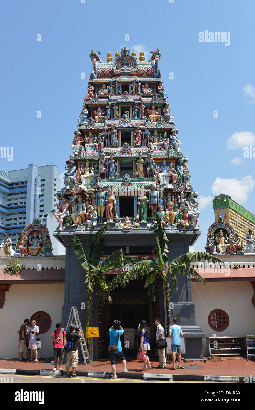 Sri Mariamman Tempel, Bridge Road, Singapur Foto Stock