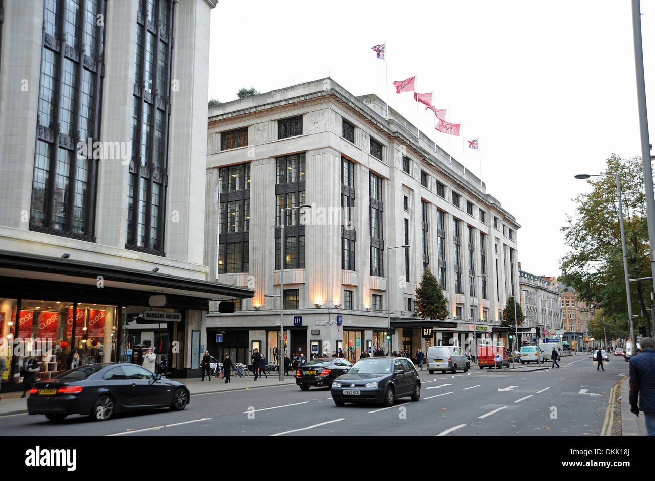 Kensington High Street London W8, Regno Unito Foto Stock