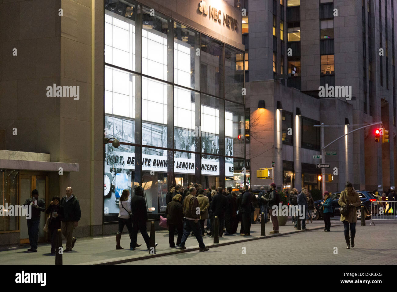 La NBC Today Show Studio di notte, NYC Foto Stock