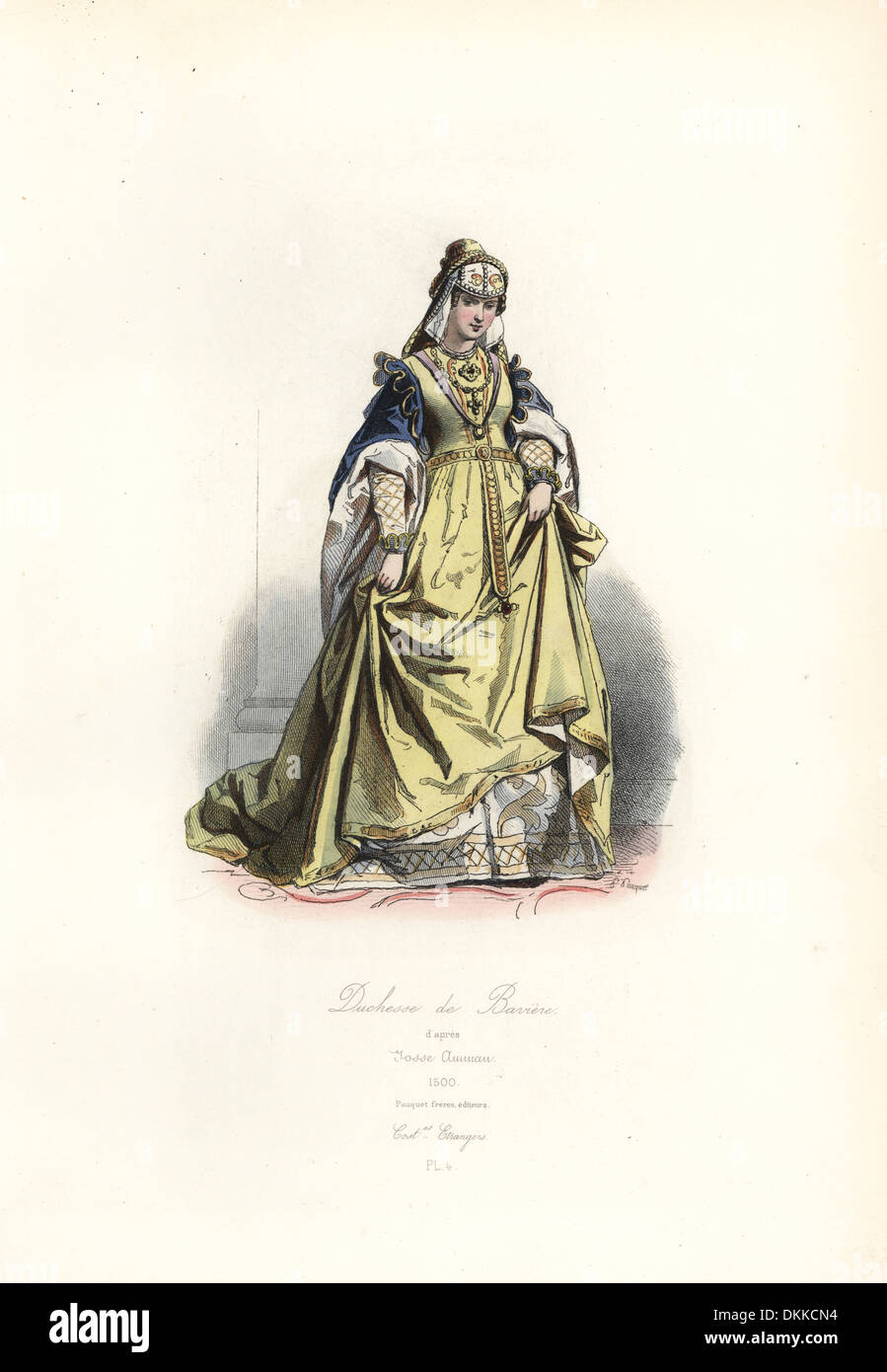 La duchessa di Baviera, dopo Josse Amman, 1500. Foto Stock