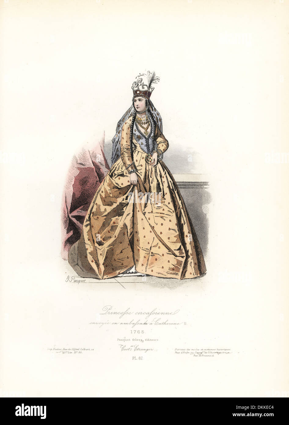 Circassian Il princess ambasciatore a Caterina la Grande di Russia, 18thC. Foto Stock