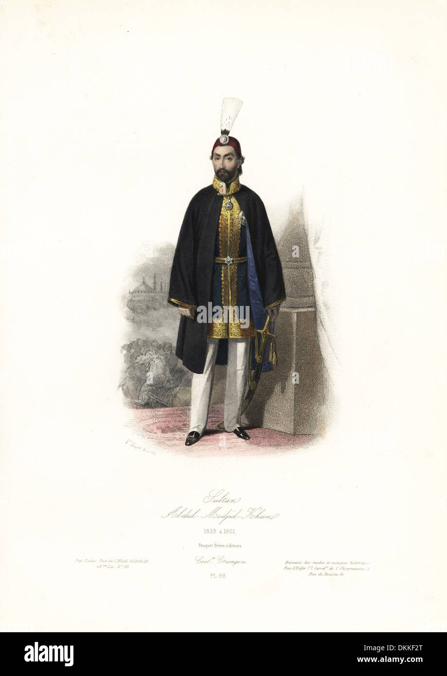 Abdul Medjid-Khan, Sultano di Turchia, 1839-1861. Foto Stock