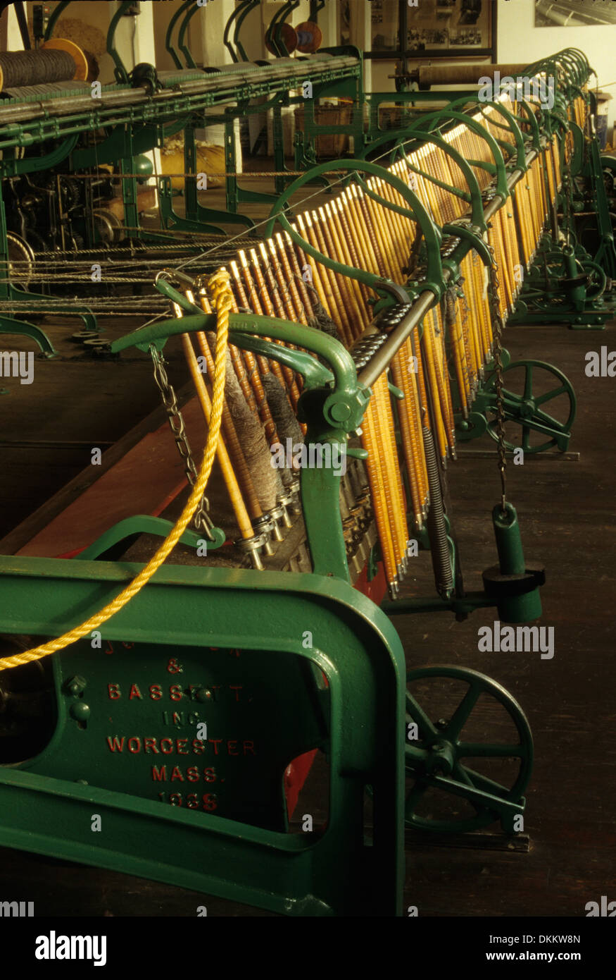 Attrezzature di mulino in Kay Lanificio, missione museo del mulino, Salem, Oregon Foto Stock