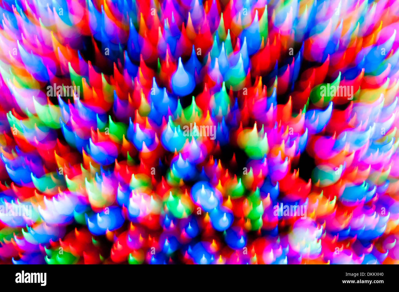 Albero di natale luci-motion blur abstract Foto Stock