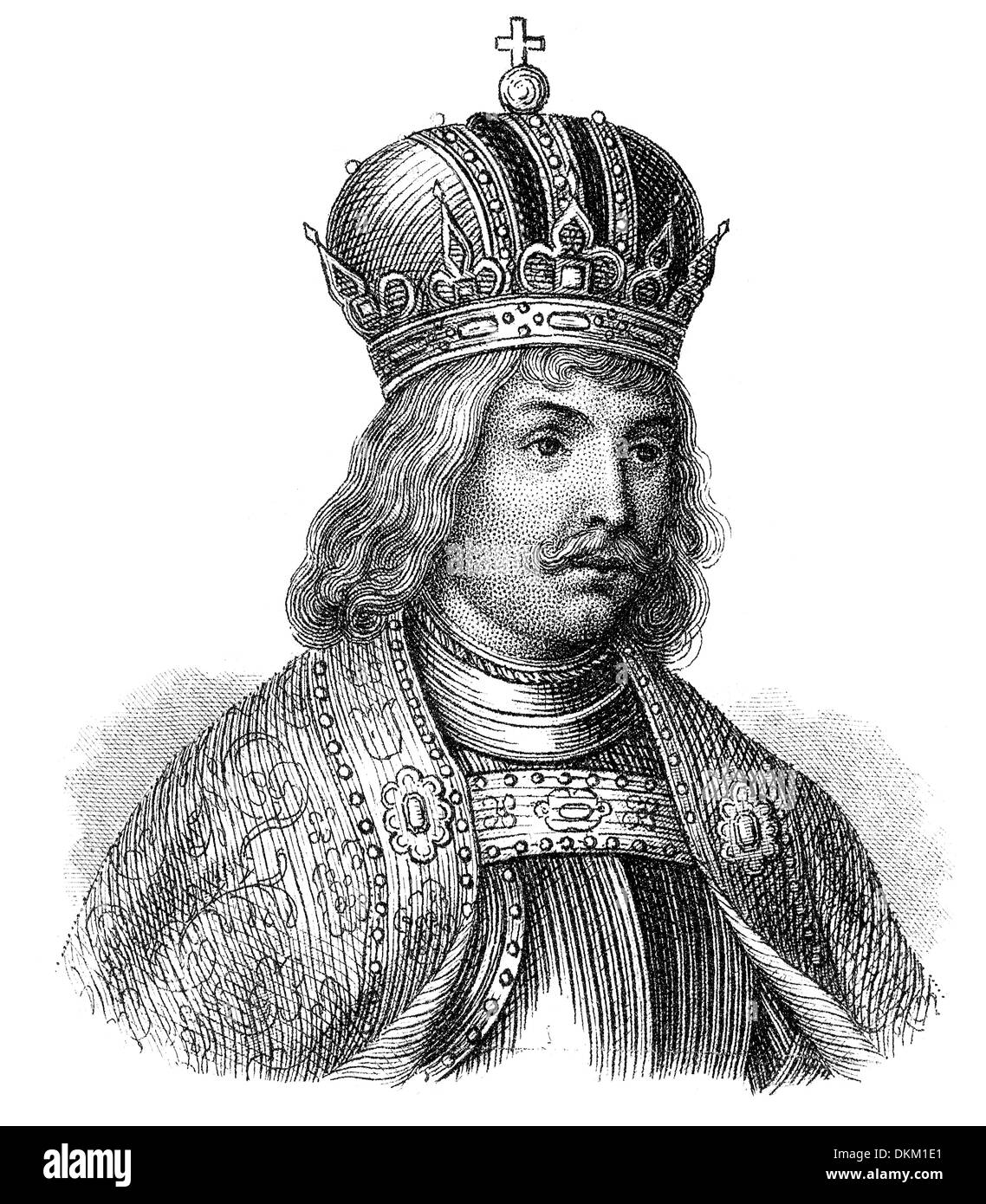 Ritratto di Albert il magnanimo, 1397 - 1439, Re di Ungheria e Croazia, Boemia e Germania come Albert II, duca di Lussemburgo Foto Stock