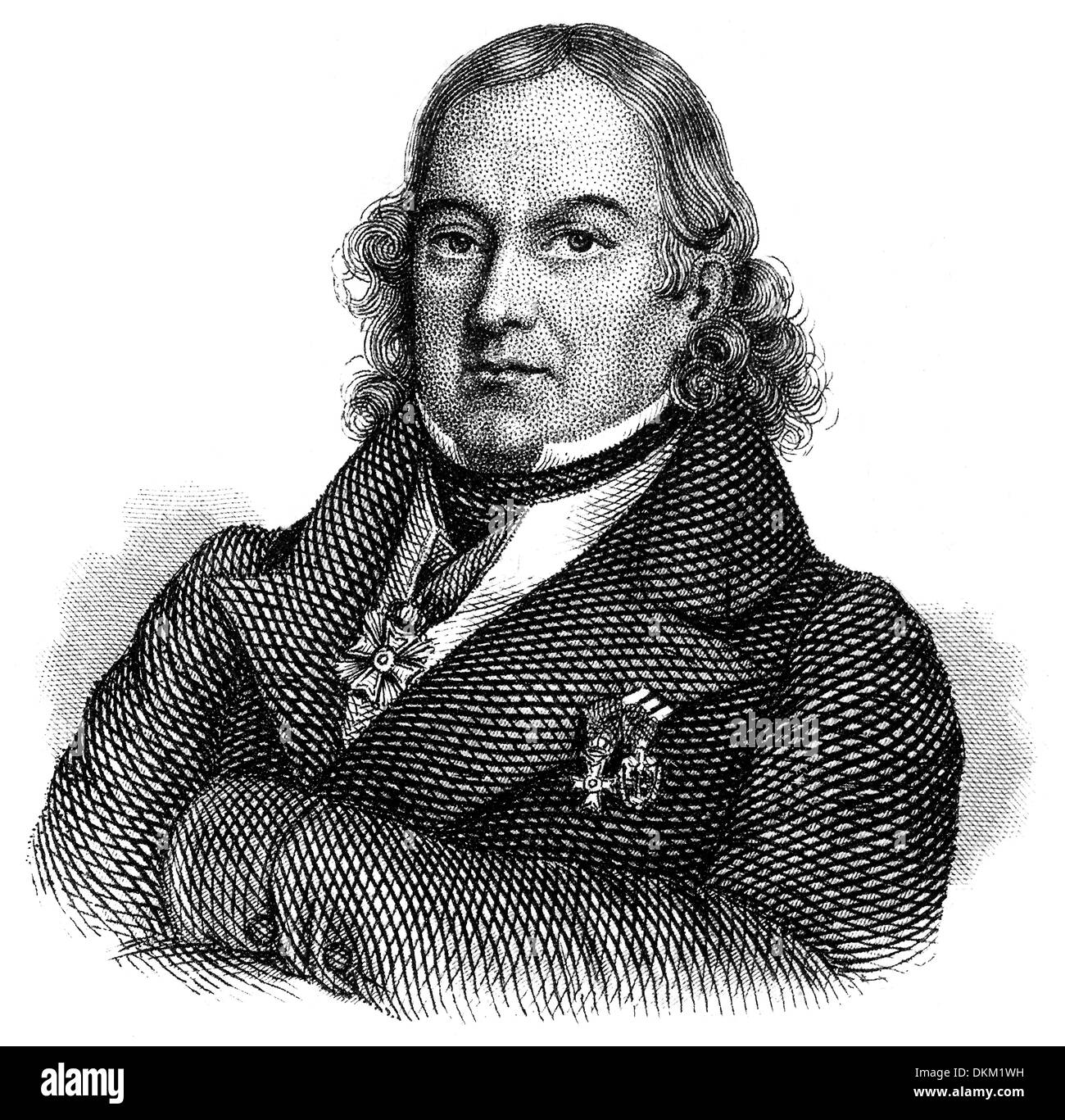 Dominique Jean Larrey, 1766 - 1842, un chirurgo francese e un importante innovatore nel campo di battaglia della medicina, Foto Stock