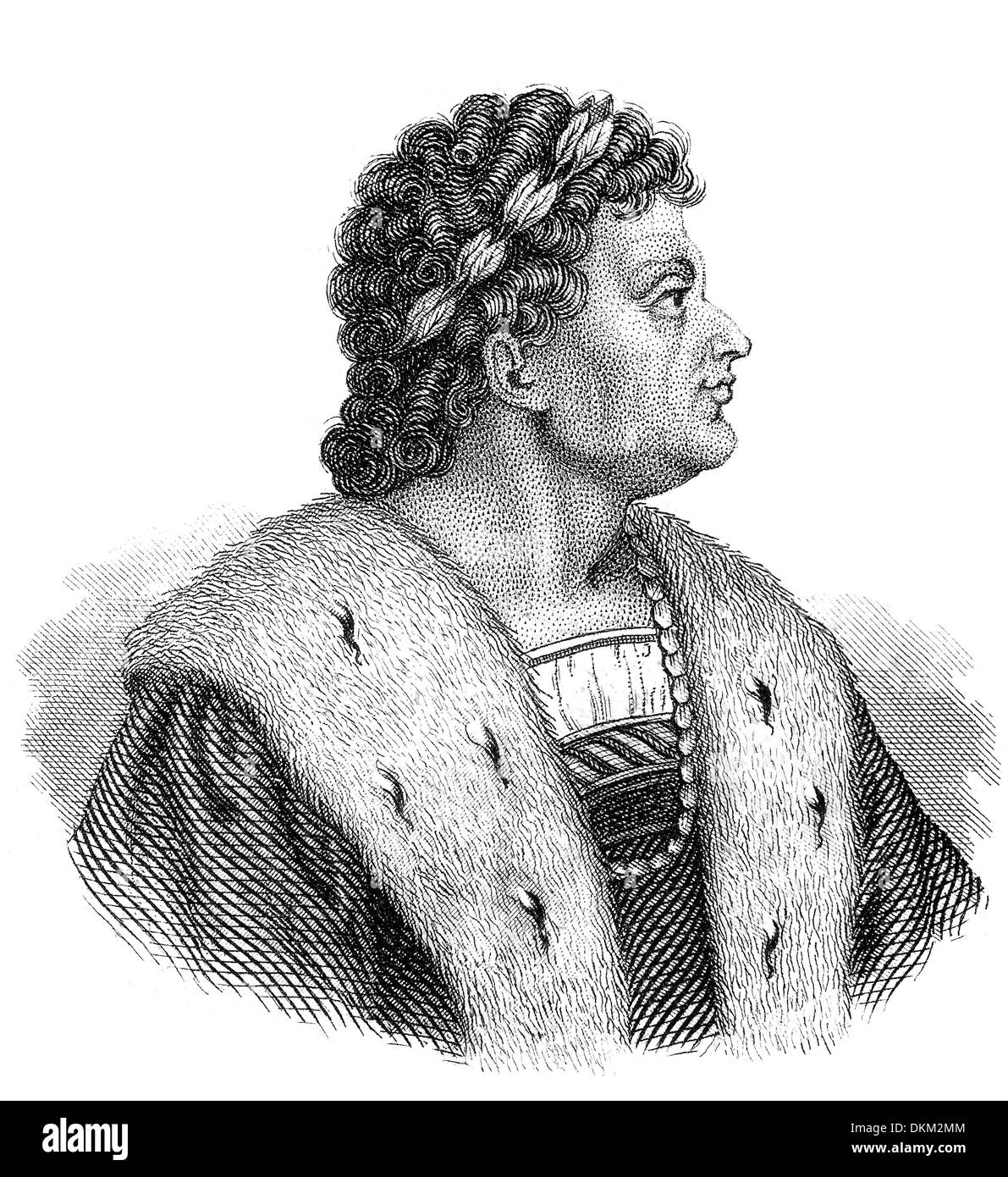 Ritratto di Mattia Corvino, 1443 - 1490, Re di Ungheria e Croazia e Boemia, duca d'Austria Foto Stock