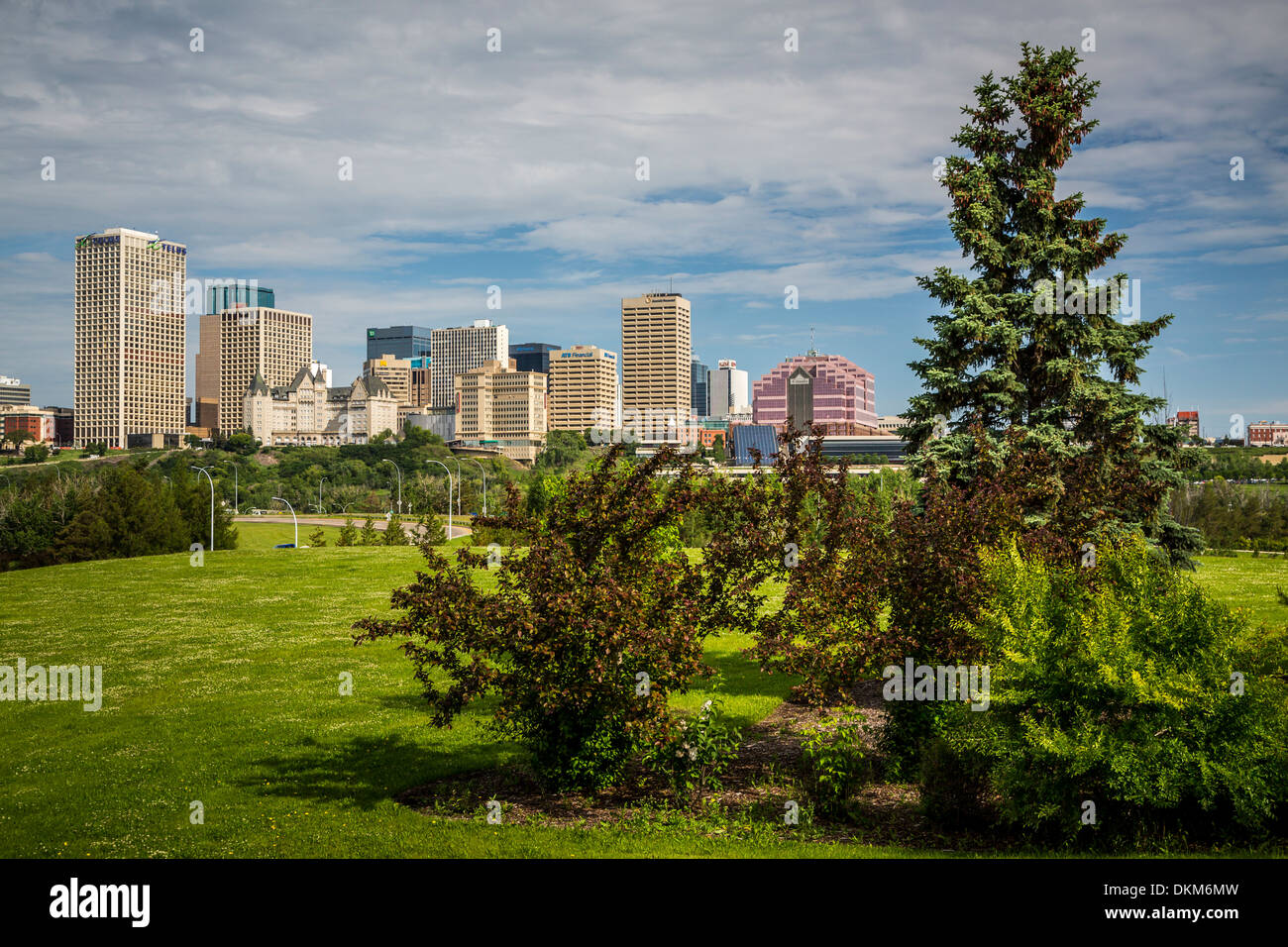 Lo skyline della città di Edmonton, Alberta, Canada Foto Stock