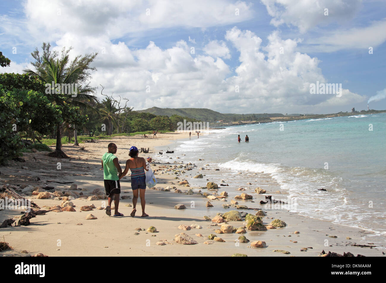 Playa Amarillo, Playa Jibacoa, Mayabeque provincia, Cuba, il Mare dei Caraibi e America centrale Foto Stock