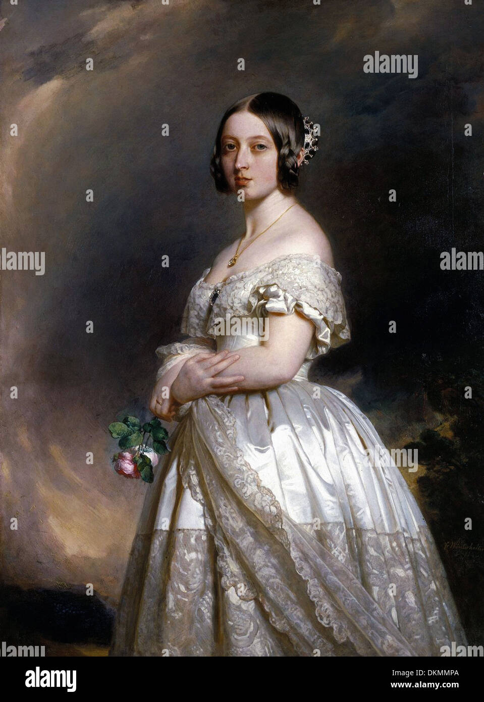 Franz Xaver Winterhalter - Ritratto della Regina Victoria Foto Stock