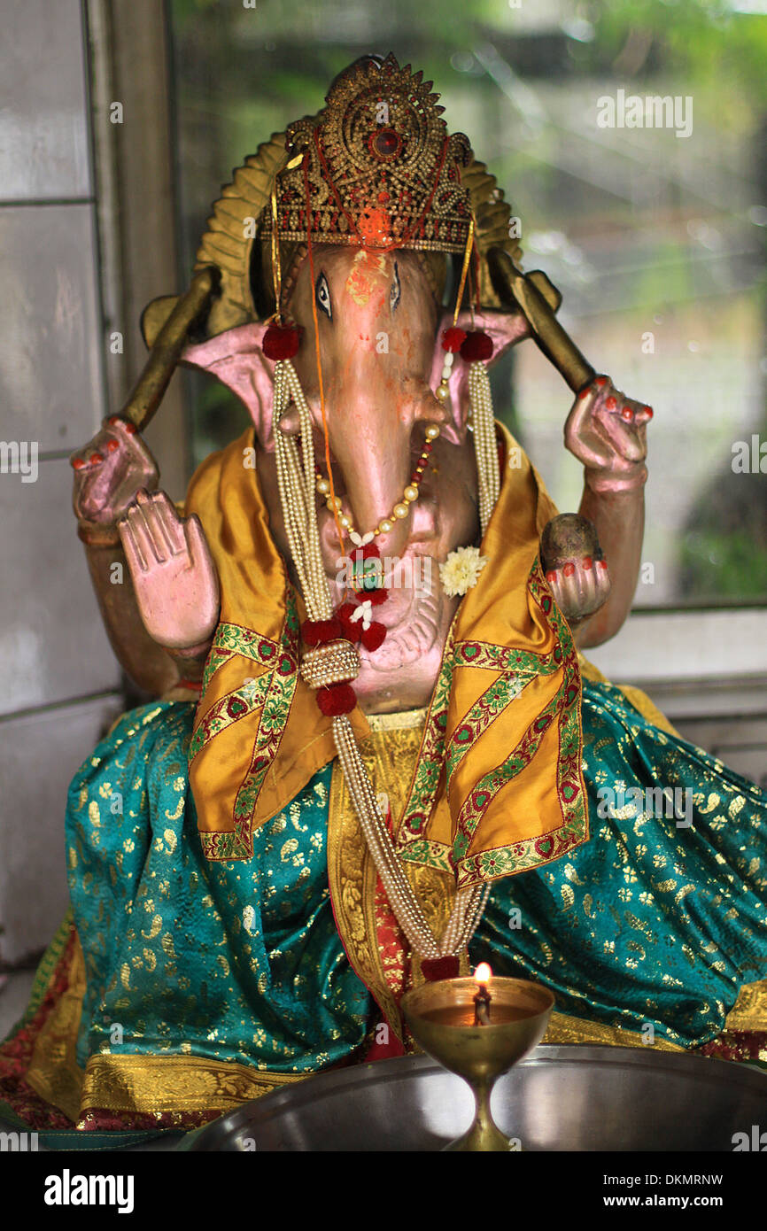 Maurizio il dio Hindu Temple Religione Foto Stock