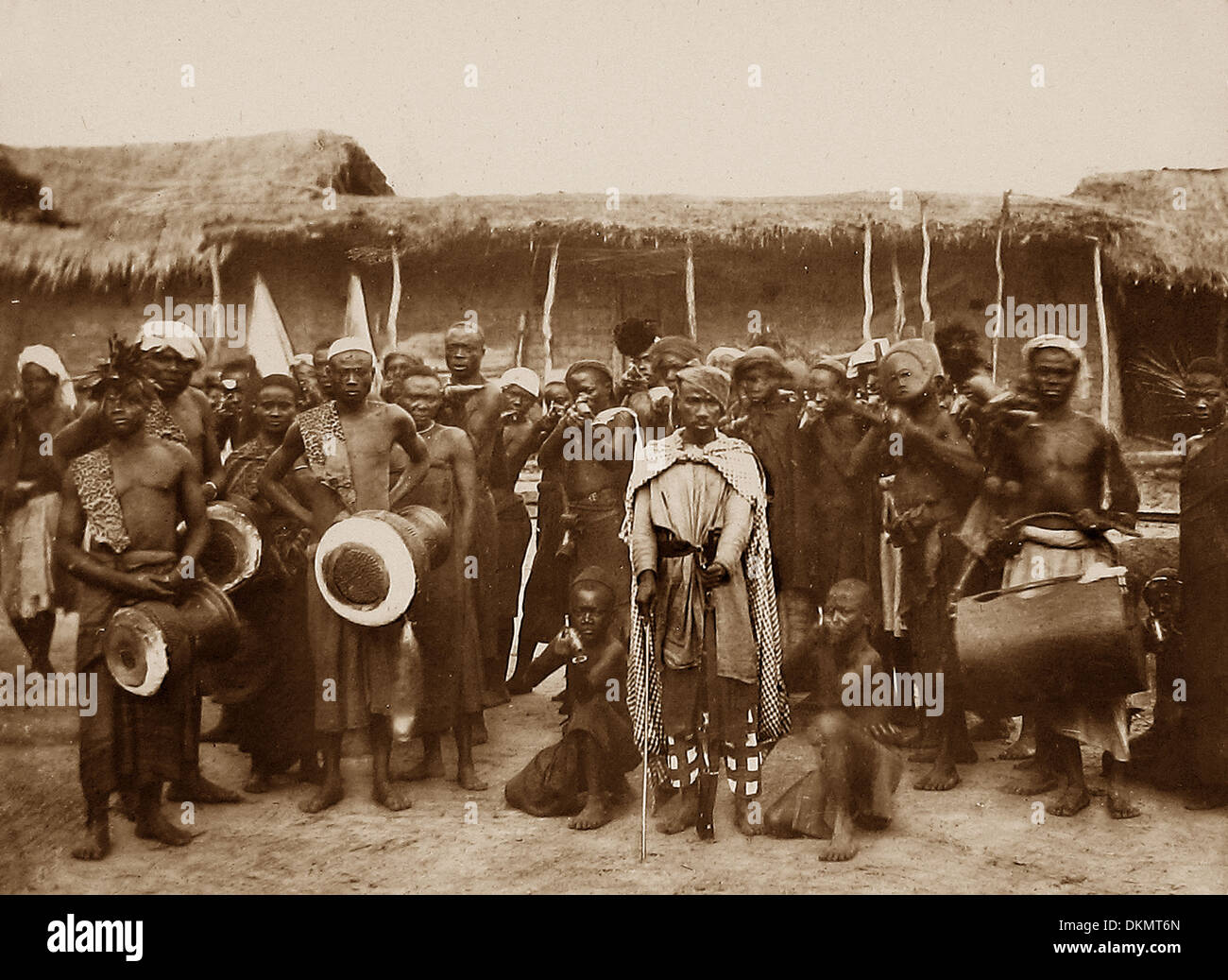 Africa Ngoni Ruga-Ruga mercenari dopo un raid pre-1900 Foto Stock