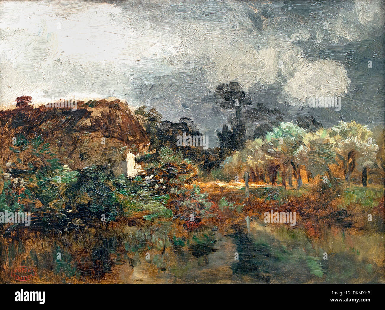 Paesaggio di studio costante 1860 Troyon 1810 - 1865 Francia - Francese Foto Stock