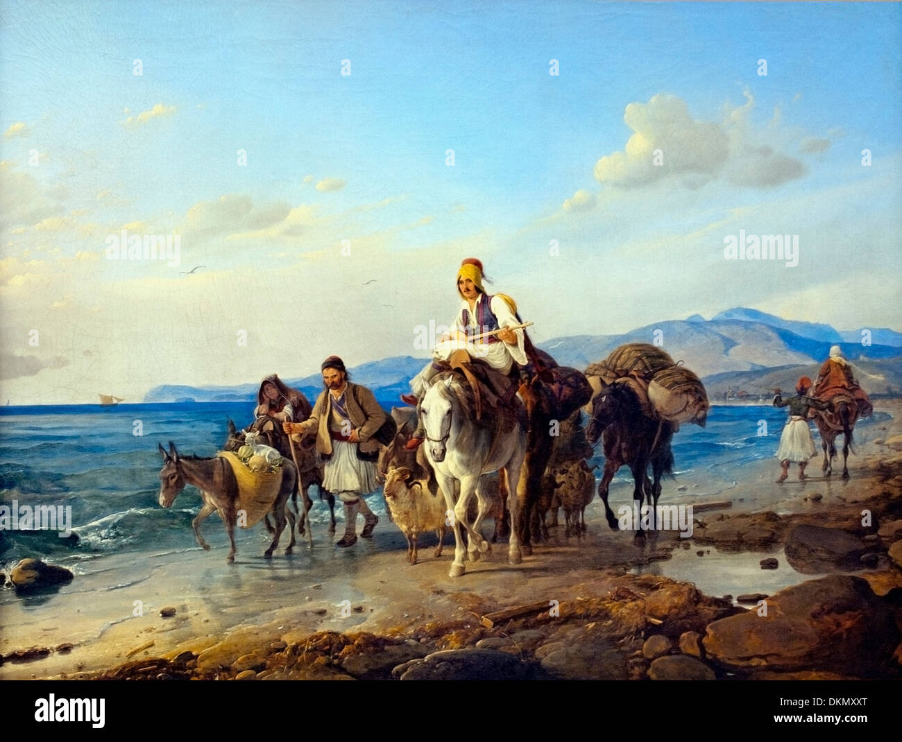 Contadini greci sulla riva del mare 1838 Peter von Hess 1792-1871 il tedesco in Germania Foto Stock