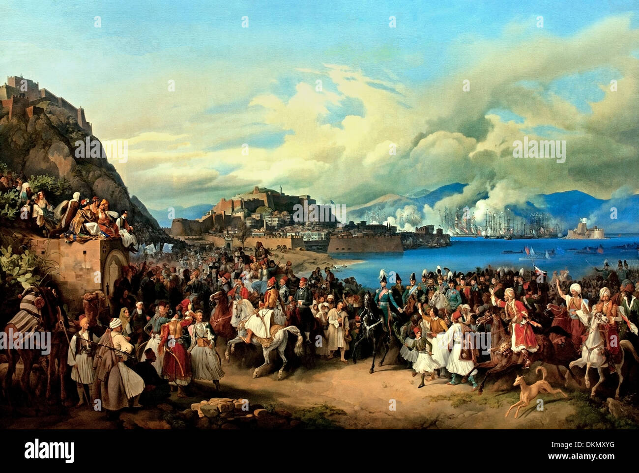 La voce del re OTHON DELLA GRECIA IN NAUPLIA (1835) Peter von Hess (1792-1871) tedesco Germania Foto Stock