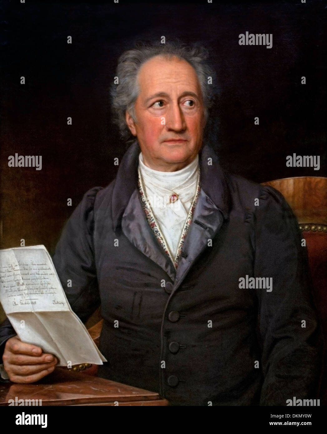 JOHANN WOLFGANG von Goethe (1828) JOSEPH KARL STIELER (1781-1858) tedesco Germania Foto Stock