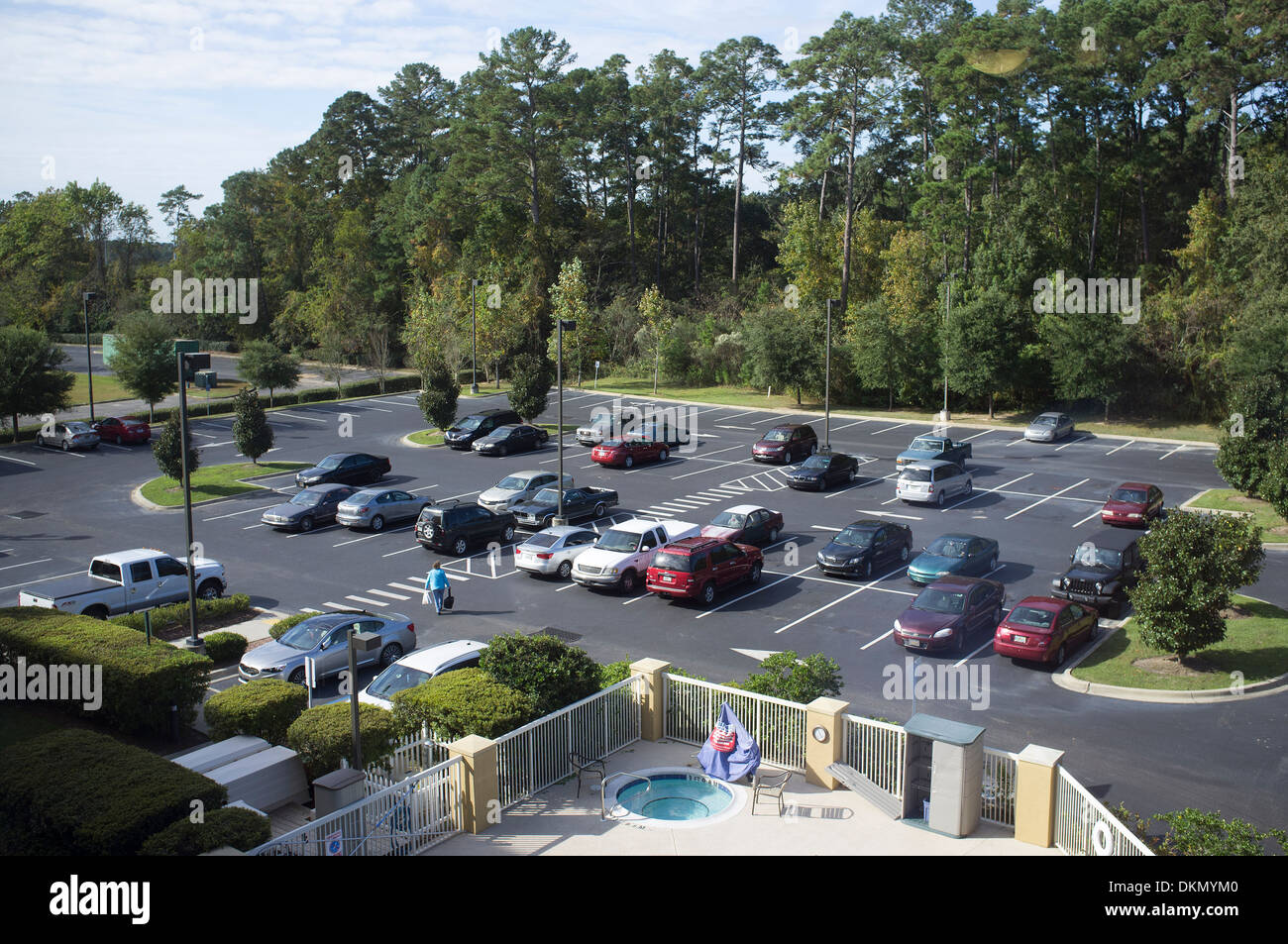 Hotel parcheggio auto. Tallahassee, Florida USA Foto Stock