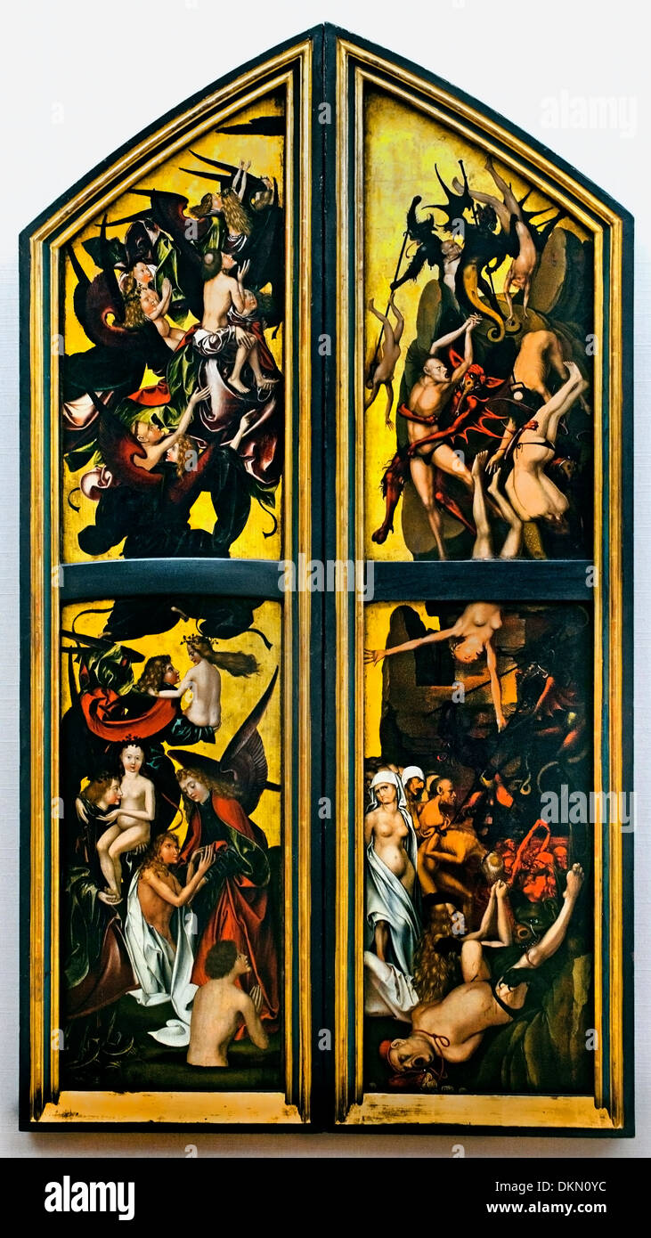 Fries Ernst 1465 - 1518 ultima sentenza - La risurrezione del beato e caduta della da tedesco in Germania Foto Stock