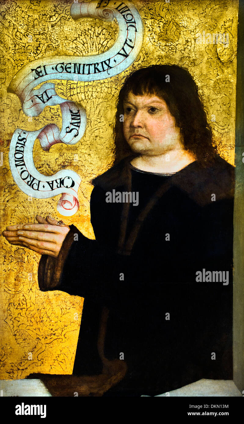 Stifterbildnis - donatori ritratto Hans Funk da Bernhard Strigel 1460-1528 il tedesco in Germania Foto Stock