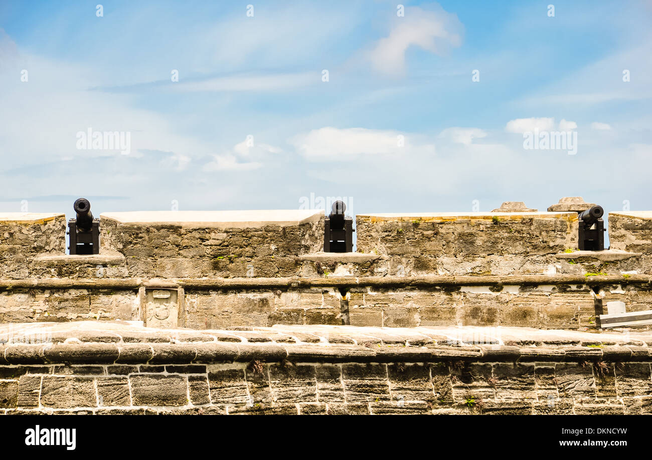 Dettagli del castillo san marco in sant Agostino in Florida Foto Stock