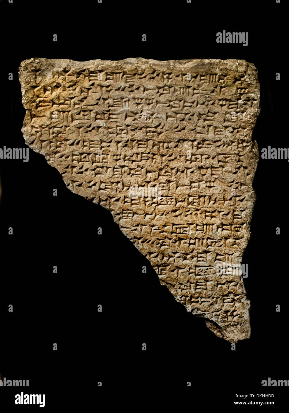 Costruzione di iscrizione in calcare cuneiformi Iraq Ninive 650 BC Foto Stock