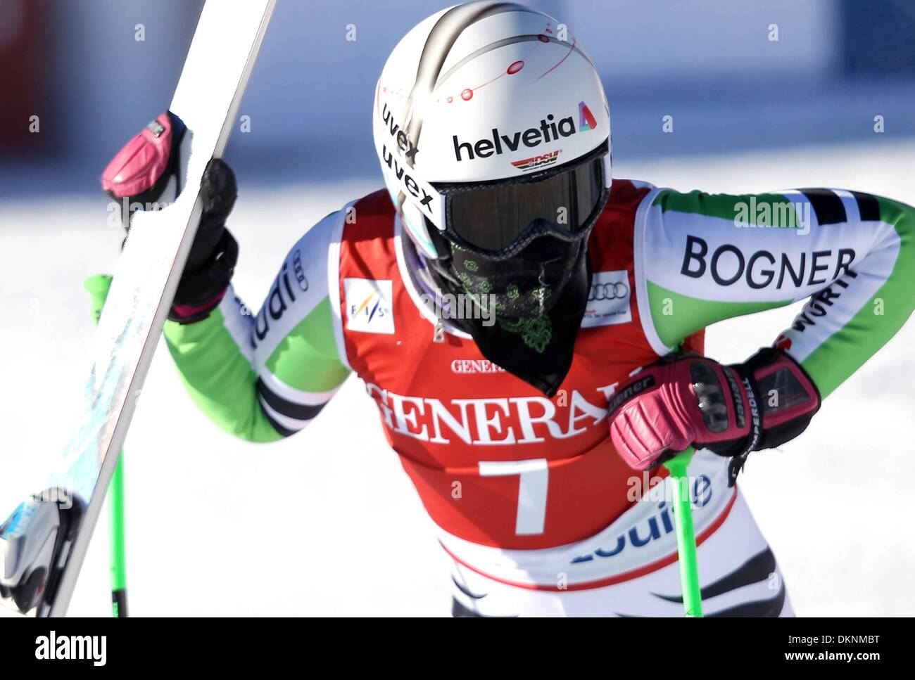 07.12.2013 FIS WC Lago Louise, Canada.Womens Coppa del Mondo di sci alpino Viktoria Regensburg (GER). Foto Stock
