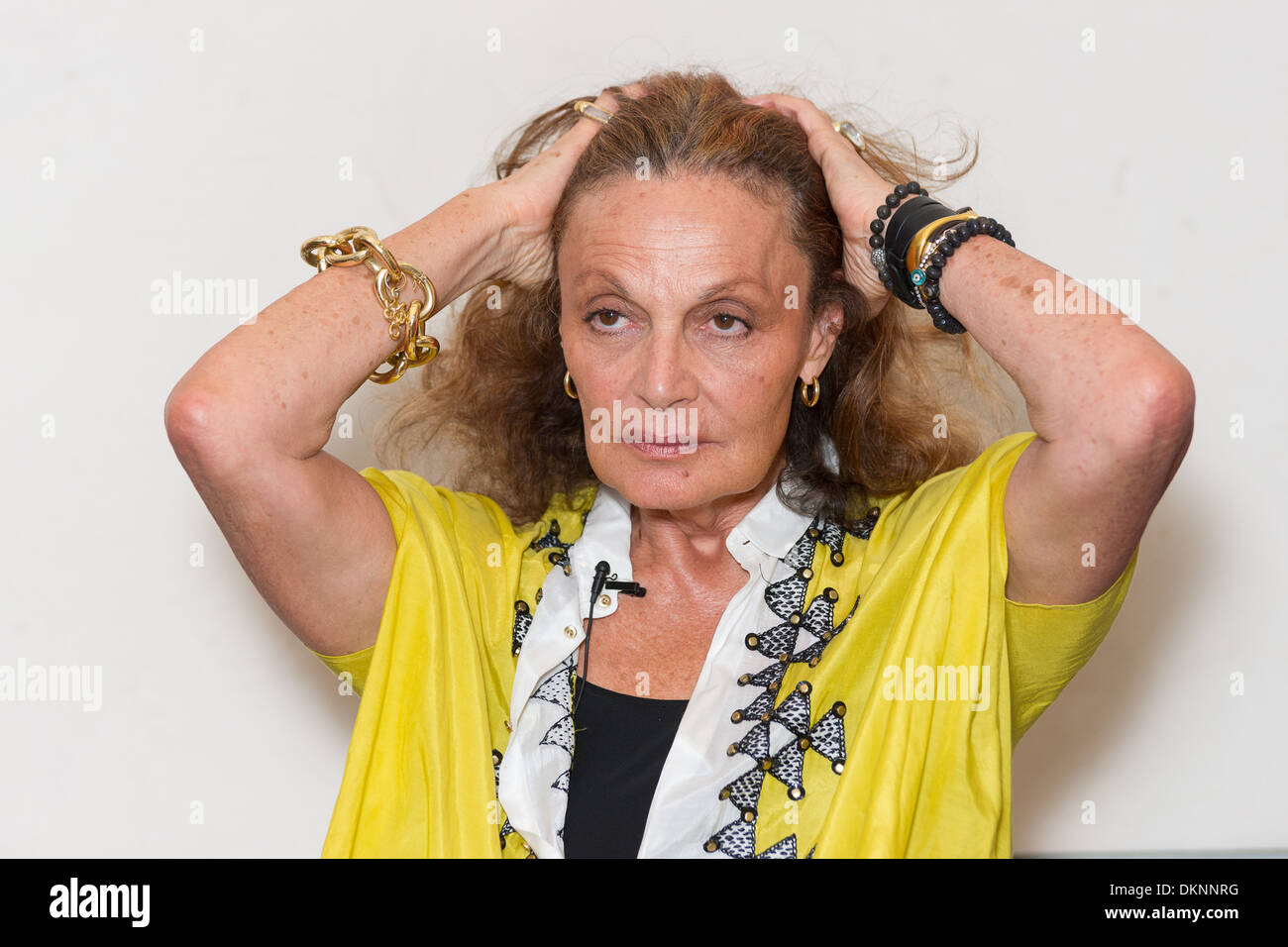 Diane von Furstenberg, belga nato American designer di moda più noto per il suo inconfondibile abito di avvolgimento Foto Stock
