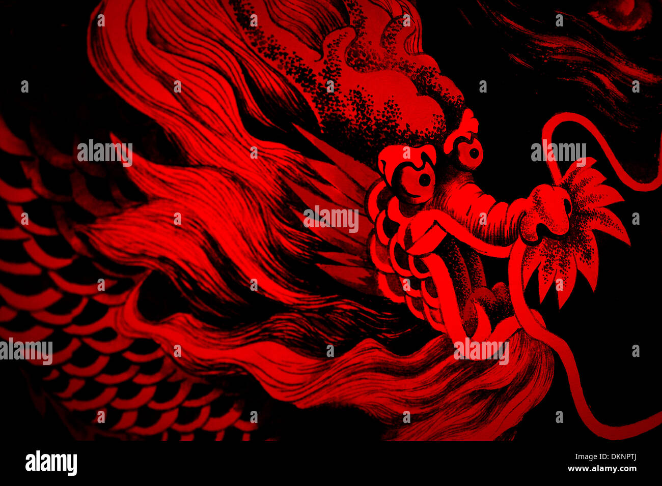 Cinese tradizionale arte popolare dragon. Foto Stock