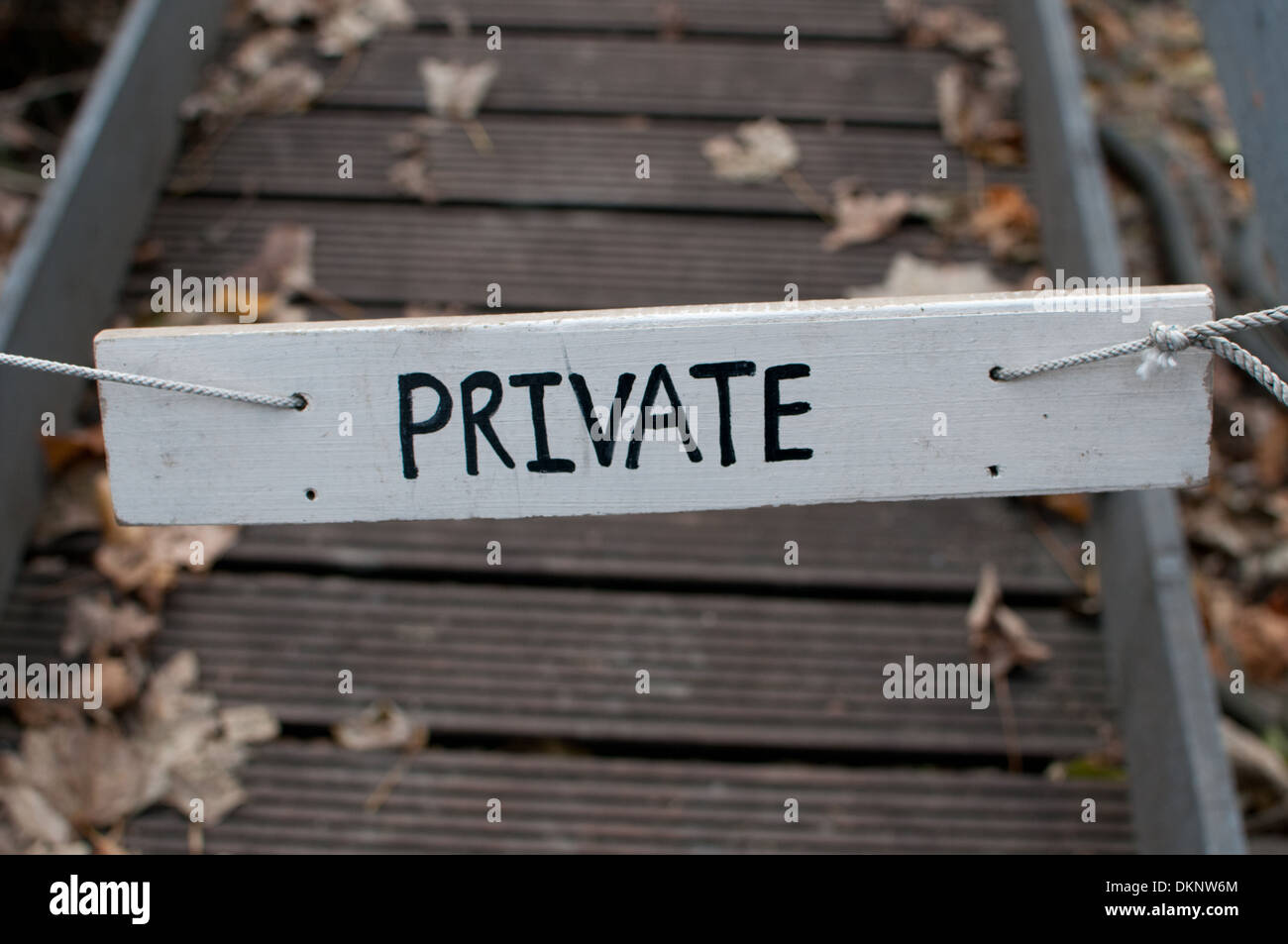 Segno per la privacy Foto Stock