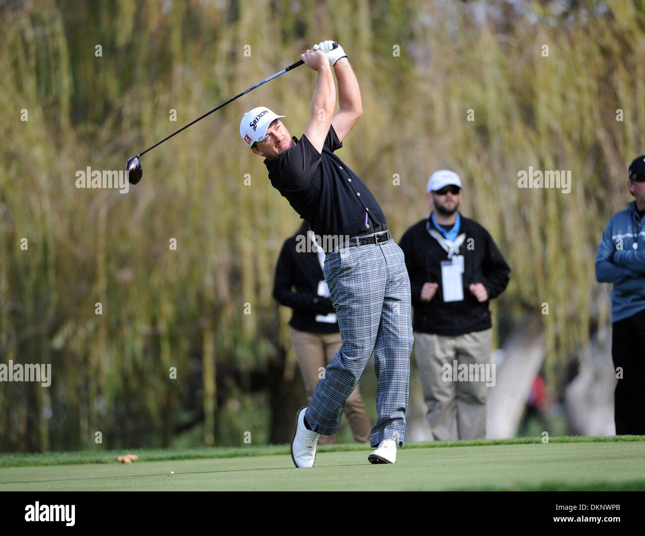 Thousand Oaks, CA, Stati Uniti d'America. L'8 dicembre, 2013 hits durante il round finale di Tiger Woods sfida mondiale presentato da Northwestern reciproco a Sherwood Country Club in Thousand Oaks, CA, . L'8 dicembre, 2013. Giovanni verde/CSM/Alamy Live News Foto Stock