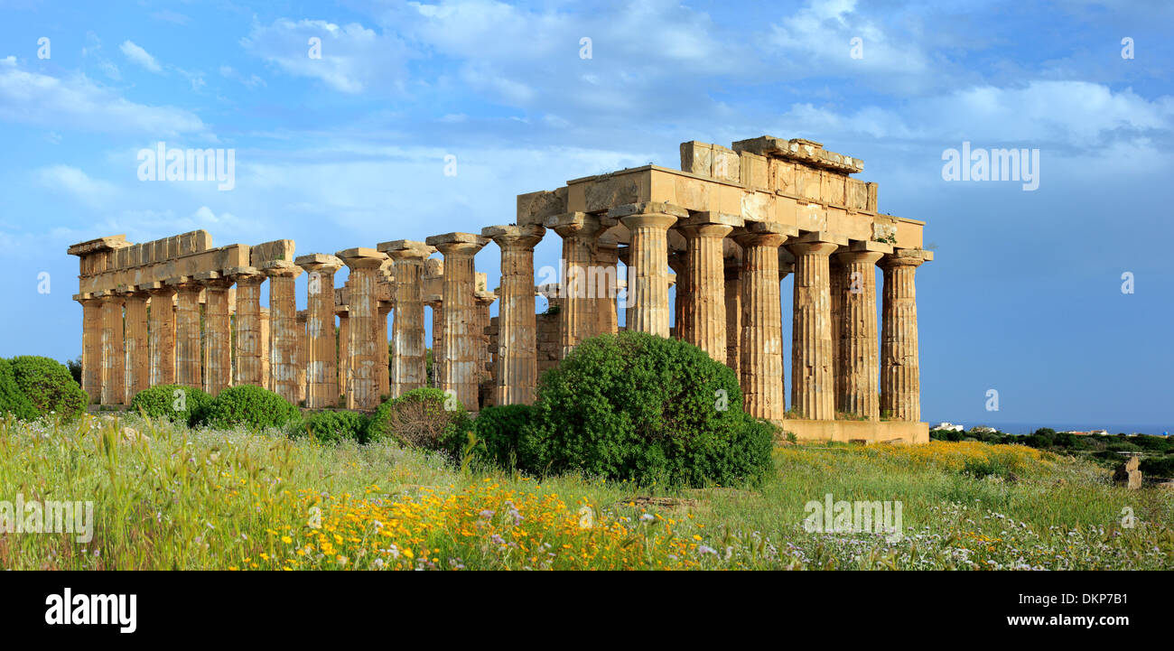 Tempio di Hera, Selinunte, Sicilia, Italia Foto Stock