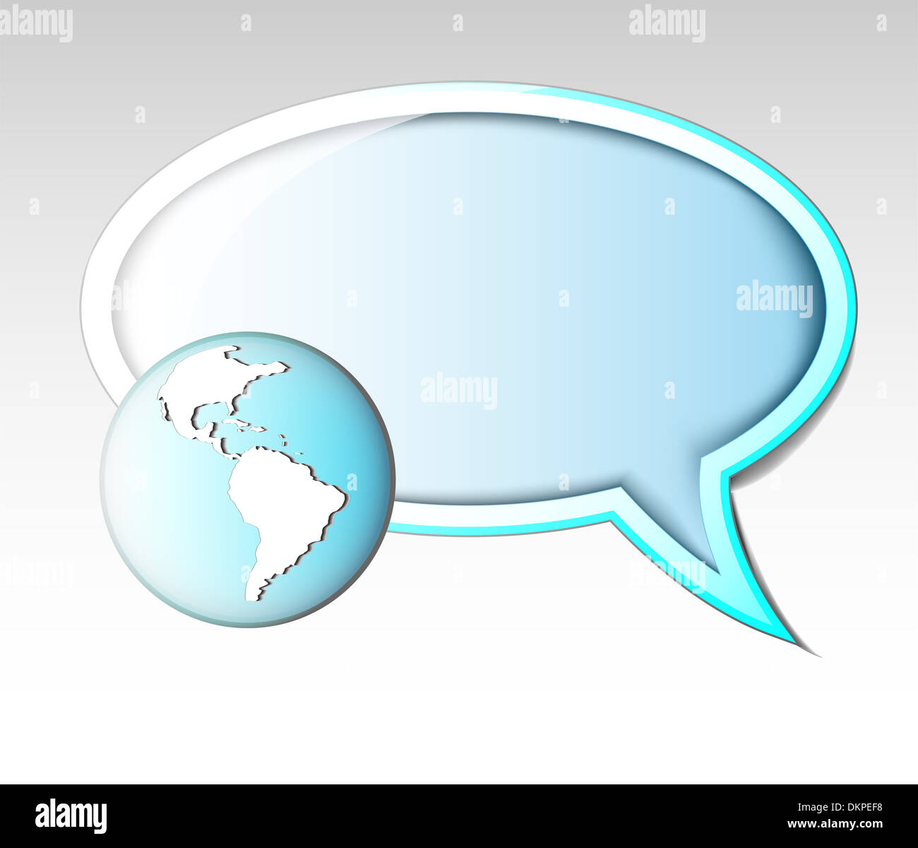 Illustrazione del palloncino di testo con messa a terra. Gli elementi di questa immagine sono arredate dalla NASA Foto Stock
