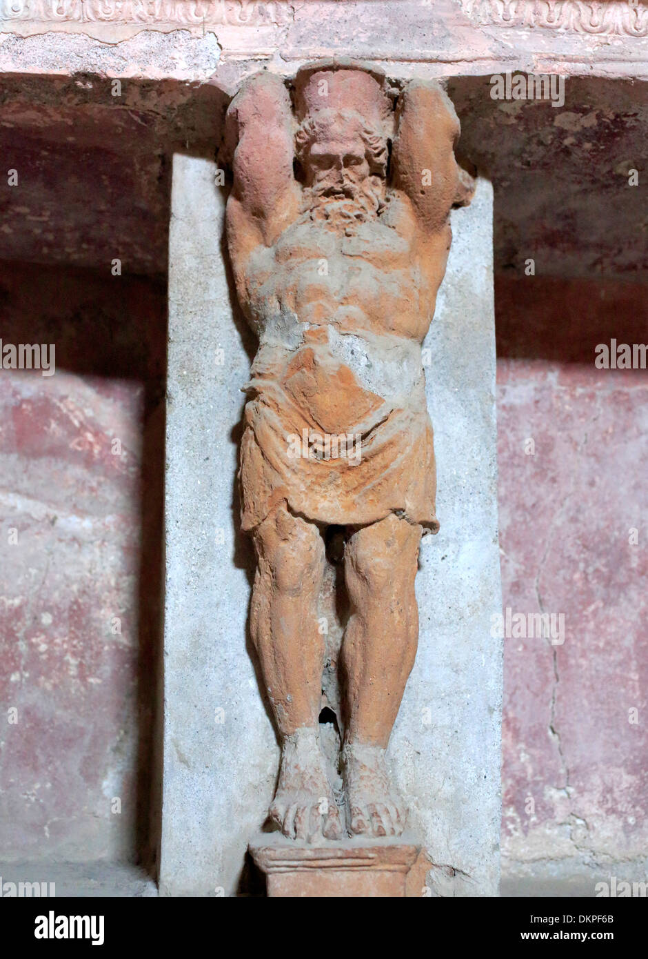 Bath House Telamon, Pompei, Campania, Italia Foto Stock