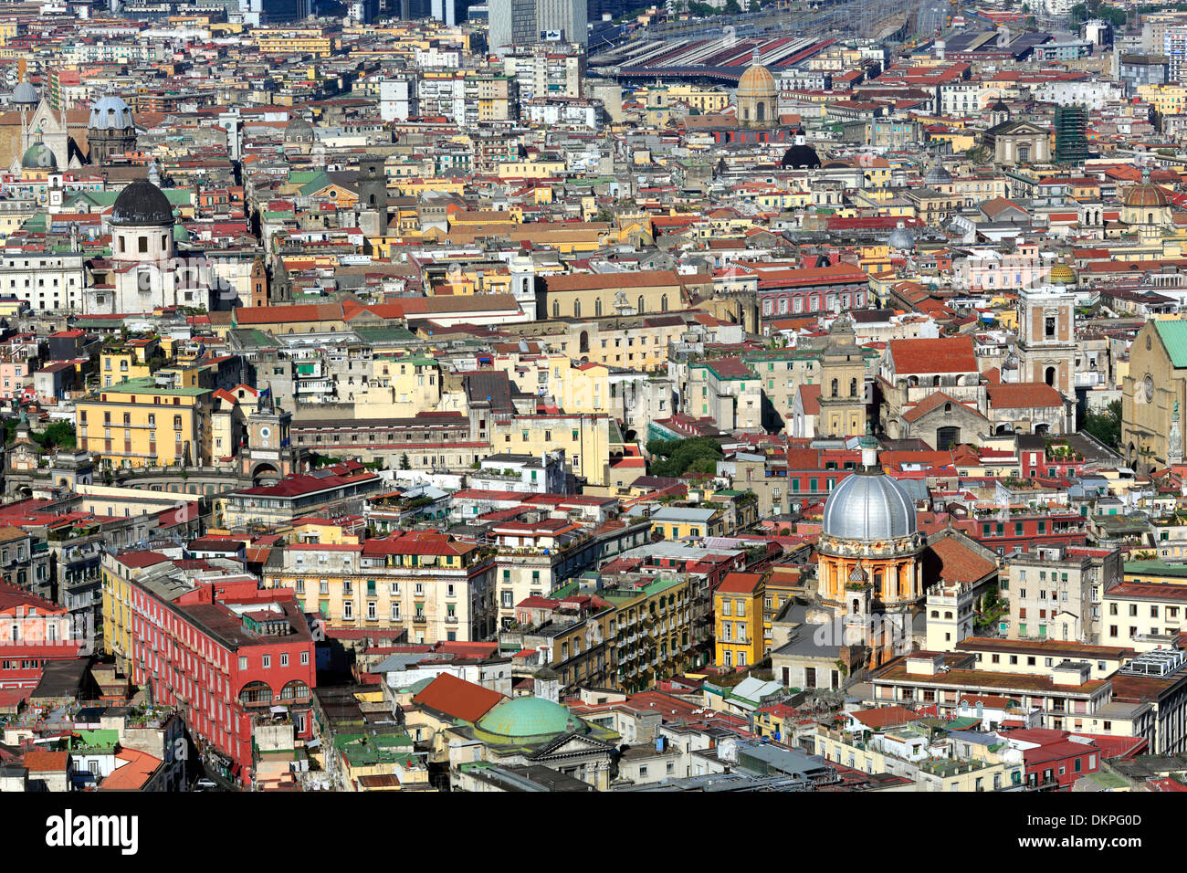 Paesaggio urbano dalla collina del Vomero, Napoli, campania, Italy Foto Stock