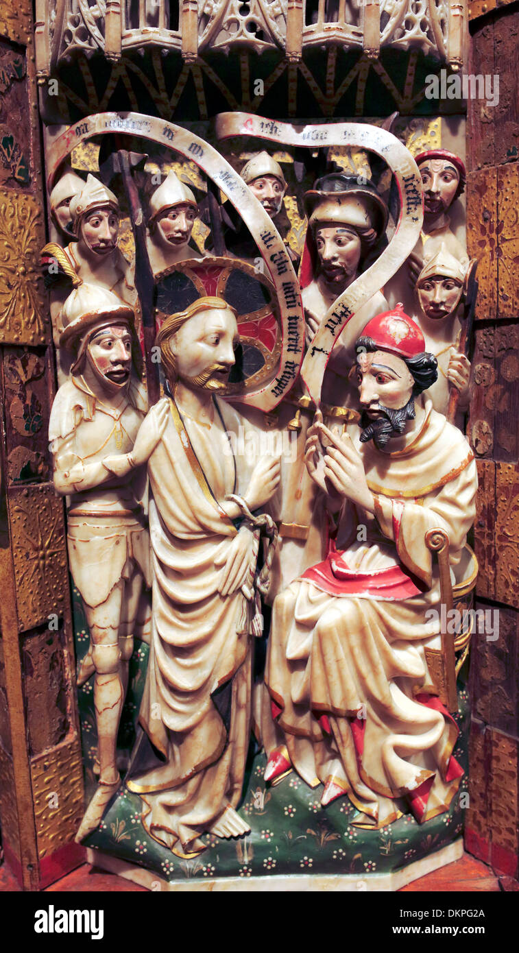 Trittico con scene della Passione (XV secolo), il Museo Nazionale di Capodimonte, Napoli, campania, Italy Foto Stock