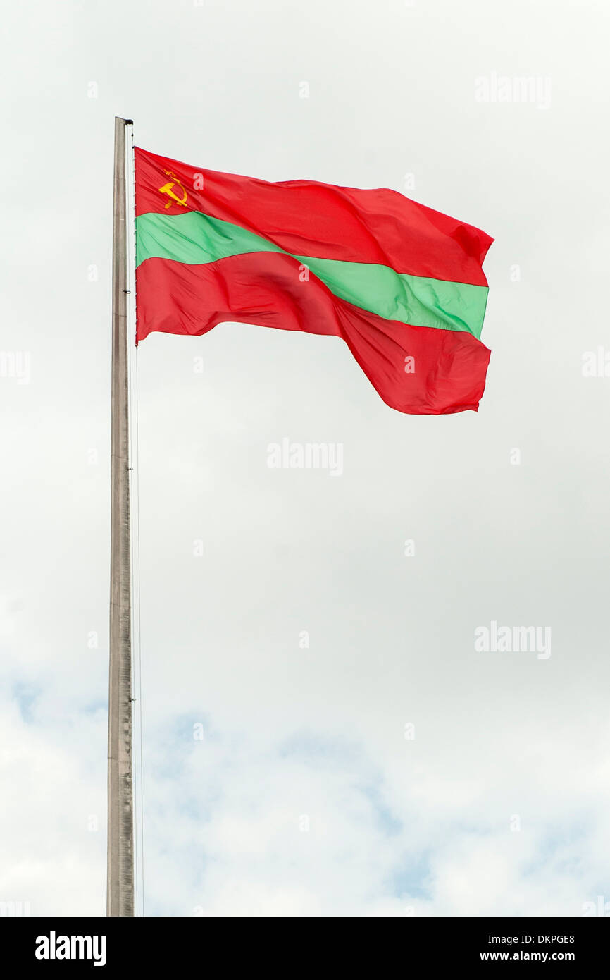 Bandiera della Transnistria. Foto Stock