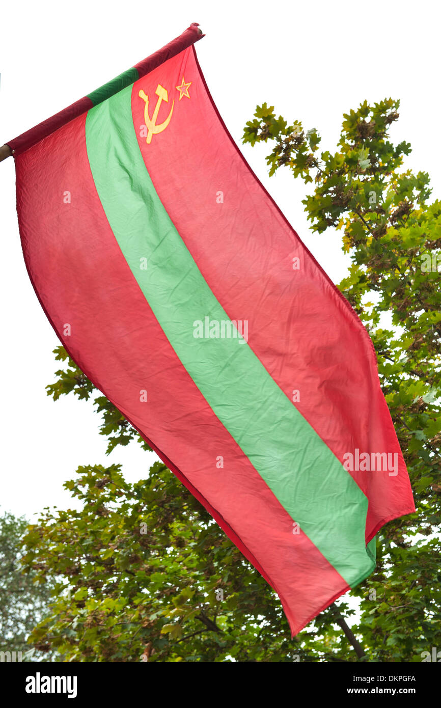 Bandiera della Transnistria. Foto Stock