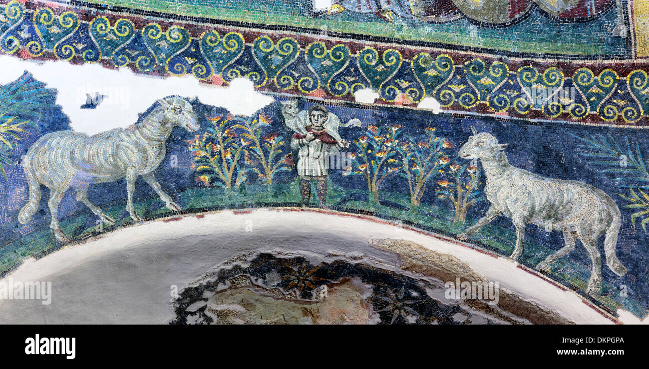 Dei primi Cristiani mosaico (VI secolo), il Battistero di San Giovanni, Cattedrale di Napoli (Duomo), Napoli, campania, Italy Foto Stock