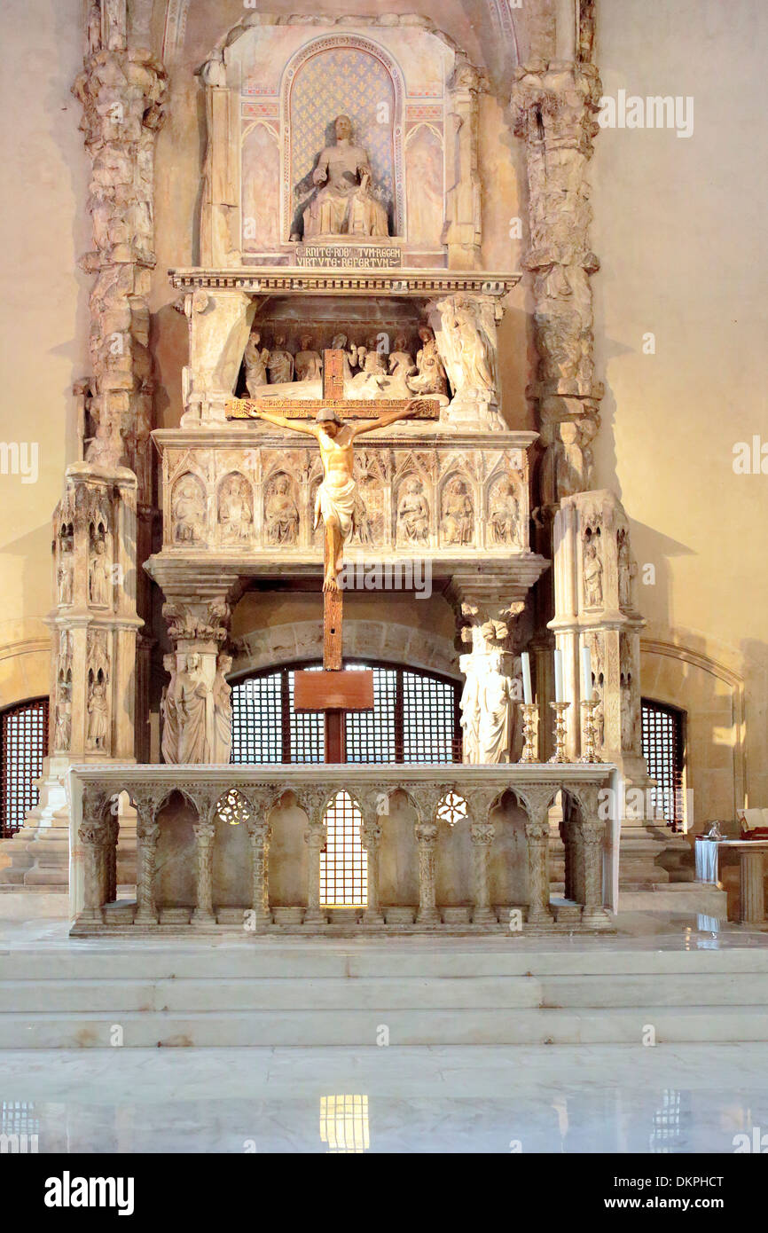 Interno della chiesa di Santa Chiara, Napoli, campania, Italy Foto Stock