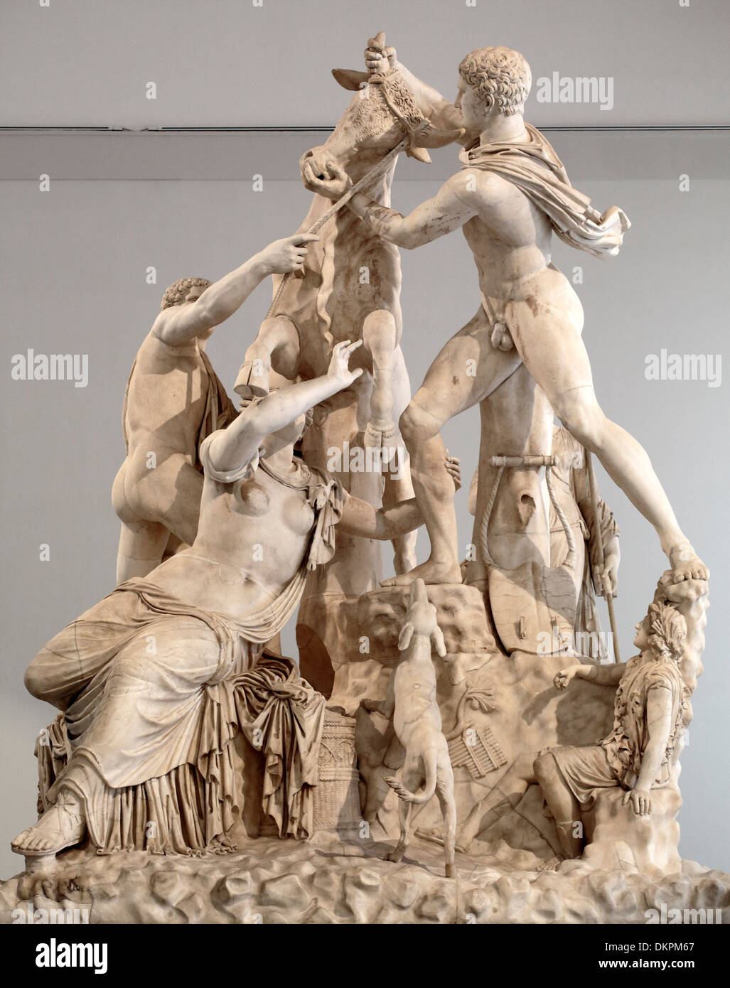Statua del Toro Farnese (Toro Farnese), Museo Archeologico Nazionale Napoli, campania, Italy Foto Stock