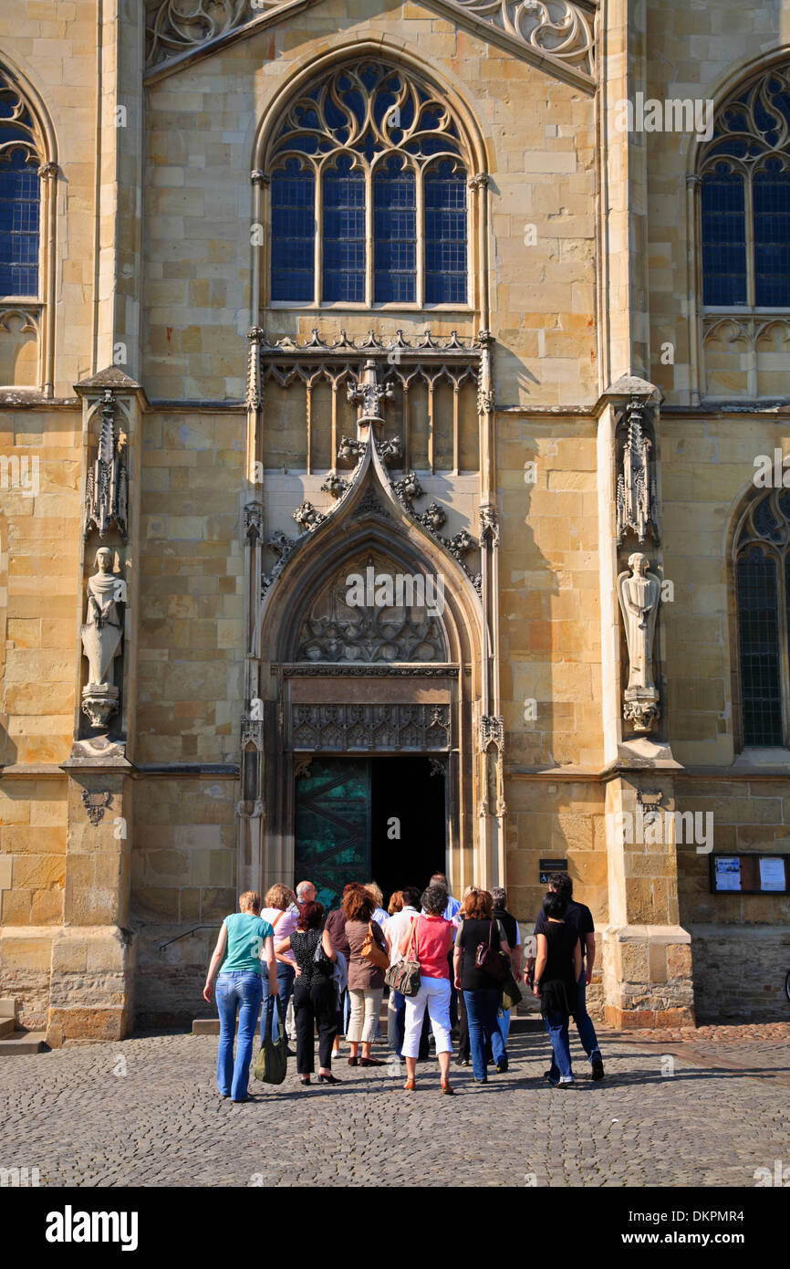 Cattedrale di Muenster, Muensterland, Renania settentrionale-Vestfalia, Germania Foto Stock